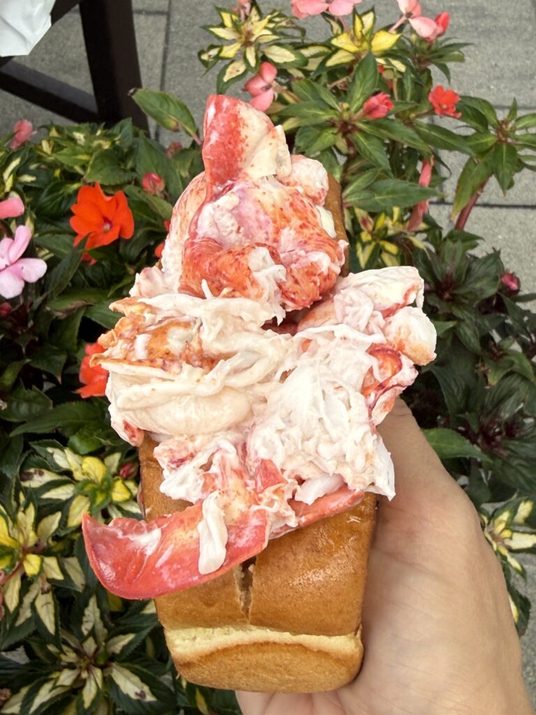 picture of a lobster roll in Maine